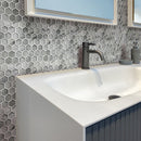 Light Gray 12x12 Glossy Hexagon Glass Mosaic Tile (5 pack, 4.83 sq ft/case)