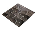Brown 12x12 Glossy Brick Glass Mosaic Tile (5 pack, 4.83 sq ft/case) by Apollo Tile