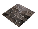 Brown 12x12 Glossy Brick Glass Mosaic Tile (5 pack, 4.83 sq ft/case) - Sample