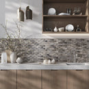 Brown 12x12 Glossy Brick Glass Mosaic Tile (5 pack, 4.83 sq ft/case) by Apollo Tile