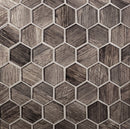 Brown 12x12 Glossy Hexagon Glass Mosaic Tile (5 pack, 4.83 sq ft/case)