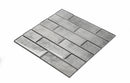 Gray 12x12 Glass Glossy Brick Mosaic Tile (5 pack, 4.83 sq ft/case) - Sample