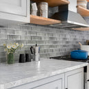 Gray 12x12 Glass Glossy Mosaic Tile (5 pack, 4.83 sq ft/case)