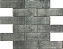 Coin Gray 12x12 Glossy Brick Glass Mosaic Tile (5 pack, 4.83 sq ft/case)