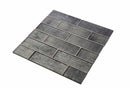 Coin Gray 12x12 Glossy Brick Glass Mosaic Tile (5 pack, 4.83 sq ft/case)