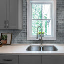 Coin Gray 12x12 Glossy Brick Glass Mosaic Tile (5 pack, 4.83 sq ft/case)