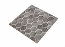 Coin Gray 12x12 Glossy Hexagon Glass Mosaic Tile (5 pack, 4.83 sq ft/case) - Sample