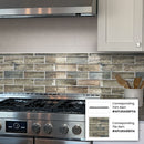 Wooden Brown 12x12 Glossy Brick Glass Mosaic Tile (5 pack, 4.83 sq ft/case)