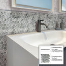 Light Gray 12x12 Glossy Hexagon Glass Mosaic Tile (5 pack, 4.83 sq ft/case)