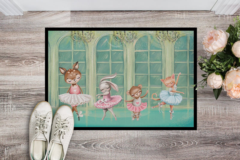 Animal Ballerinas Dancing Doormat - 24x36 Decorative Floor Mat – Indoor/Outdoor Rug with Artistic Flair