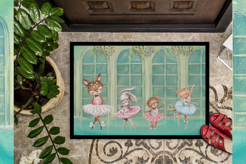 Animal Ballerinas Dancing Doormat - 24x36 Decorative Floor Mat – Indoor/Outdoor Rug with Artistic Flair