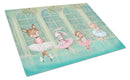 Animal Ballerinas Dancing Glass Cutting Boards – Durable, Decorative Kitchen Art Large