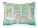 Animal Ballerinas Dancing Fabric Standard Pillowcase – Artistic Decorative Front, White Back