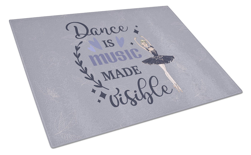 Dance is music made visible Glass Cutting Board Large