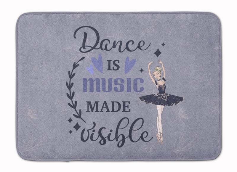 Dance is music made visible Machine Washable Memory Foam Mat