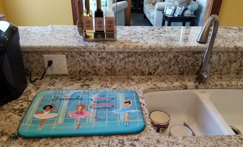 Friends that Dance together stay together Dish Drying Mat