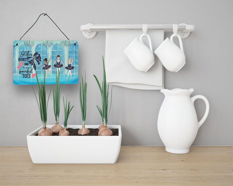 Glitter Bows and Pointed Toes Dance Wall or Door Hanging Prints