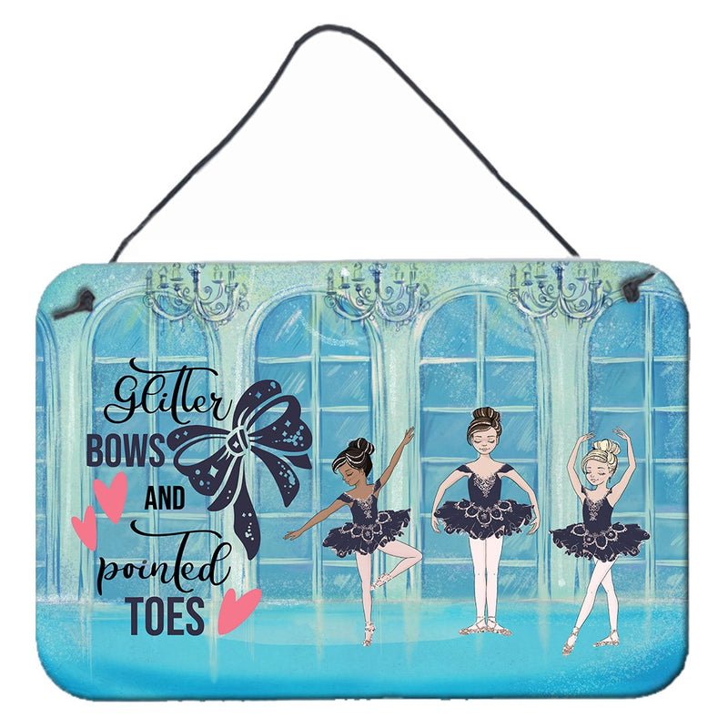 Glitter Bows and Pointed Toes Dance Wall or Door Hanging Prints