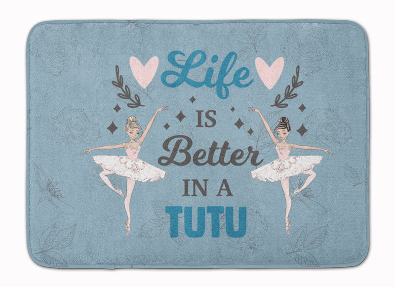 Life is Better in a Tutu Dance Machine Washable Memory Foam Mat