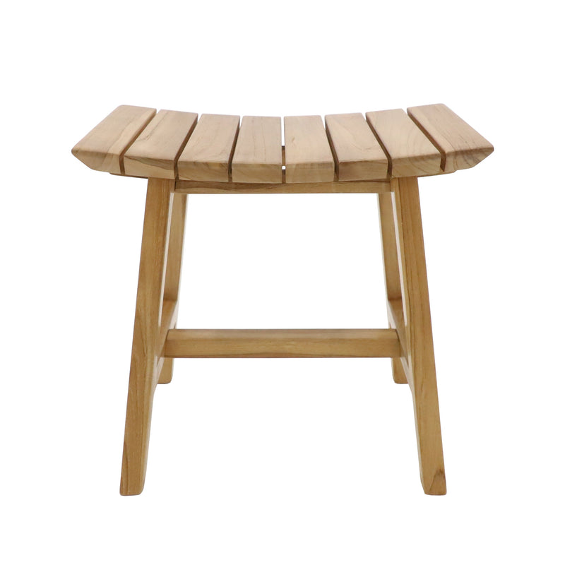 Phoenix Natural Teak Shower and Bath Slatted Stool