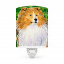 Sheltie Ceramic Night Light Compact, UL-Certified, Ideal for Bedroom, Bathroom, Nursery, Hallway, Kitchen, 6x4x3, Multicolor