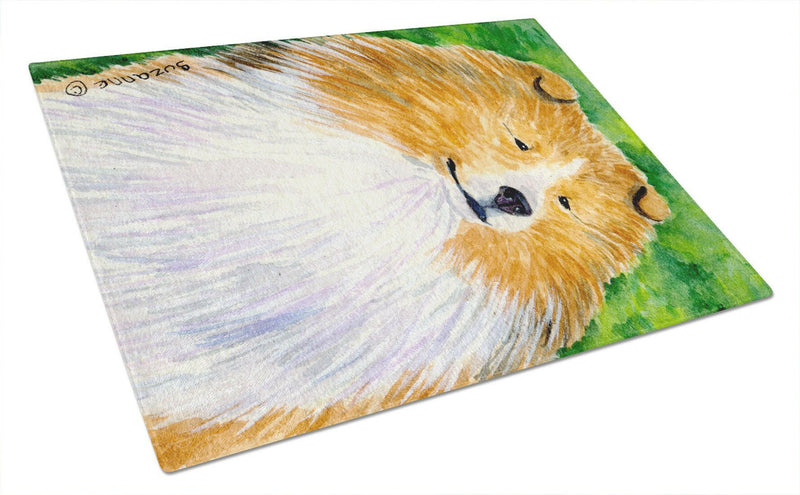 Sheltie Glass Cutting Board Large