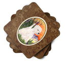 Westie Foam Coasters Set of 4 Cup Coasters for Indoor Outdoor, Tabletop Protection, Anti Slip, Mouse pad Material
