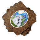 Havanese Foam Coasters Set of 4 Cup Coasters for Indoor Outdoor, Tabletop Protection, Anti Slip, Mouse pad Material