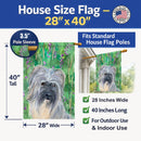 Berger des Pyrenese House Flag 28x40 Porch Sleeve Pole Decorative Outside Yard Banner Artwork Wall Hanging, Polyester