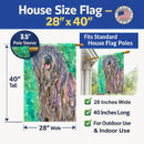 Bergamasco Sheepdog House Flag 28x40 Porch Sleeve Pole Decorative Outside Yard Banner Artwork Wall Hanging, Polyester