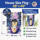 Finnish Lapphund House Flag 28x40 Porch Sleeve Pole Decorative Outside Yard Banner Artwork Wall Hanging, Polyester