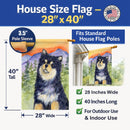 Finnish Lapphund House Flag 28x40 Porch Sleeve Pole Decorative Outside Yard Banner Artwork Wall Hanging, Polyester