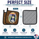 Finnish Lapphund Pot Holder Set of 2 Heat Resistant Quilted Hot Pads 7.5 x 7.5 Inch, Insulated Kitchen Trivets for Cooking & Baking