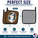 Bernese Mountain Dog Pot Holder Set of 2 Heat Resistant Quilted Hot Pads 7.5 x 7.5 Inch, Insulated Kitchen Trivets for Cooking & Baking