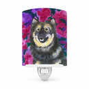 Finnish Lapphund Ceramic Night Light Compact, UL-Certified, Ideal for Bedroom, Bathroom, Nursery, Hallway, Kitchen, 6x4x3, Multicolor