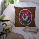 Finnish Lapphund Decorative Throw Pillow 14x14 Indoor Outdoor Accent Cushion, Fabric Cover with Insert for Sofa, Bed, Porch & Living Room