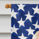 USA American Flag with Cocker Spaniel House Flag 28x40 Porch Sleeve Pole Decorative Outside Yard Banner Artwork Wall Hanging, Polyester