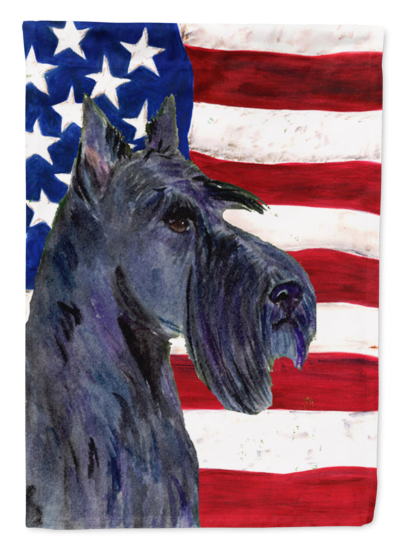 USA American Flag with Scottish Terrier Flag Canvas House Size