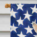 USA American Flag with Scottish Terrier House Flag 28x40 Porch Sleeve Pole Decorative Outside Yard Banner Artwork Wall Hanging, Polyester