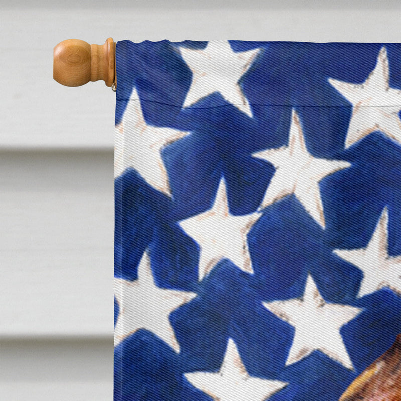 USA American Flag with Brussels Griffon Flag Canvas House Size