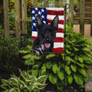 USA American Flag with Australian Kelpie Garden Flag – Decorative Outdoor Yard Flag