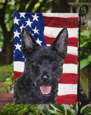 USA American Flag with Australian Kelpie Garden Flag – Decorative Outdoor Yard Flag