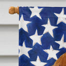 USA American Flag with Dachshund House Flag 28x40 Porch Sleeve Pole Decorative Outside Yard Banner Artwork Wall Hanging, Polyester
