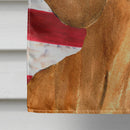 USA American Flag with Dachshund House Flag 28x40 Porch Sleeve Pole Decorative Outside Yard Banner Artwork Wall Hanging, Polyester