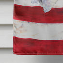 USA American Flag with Fox Terrier House Flag 28x40 Porch Sleeve Pole Decorative Outside Yard Banner Artwork Wall Hanging, Polyester