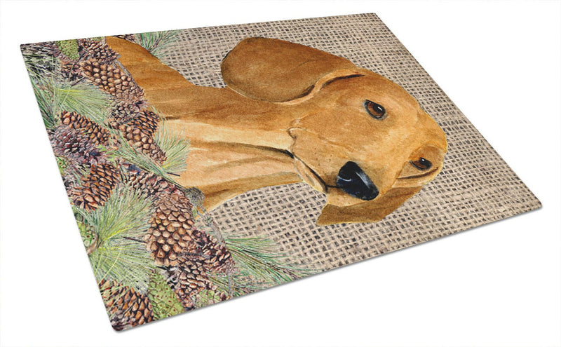 Dachshund Glass Cutting Board Large