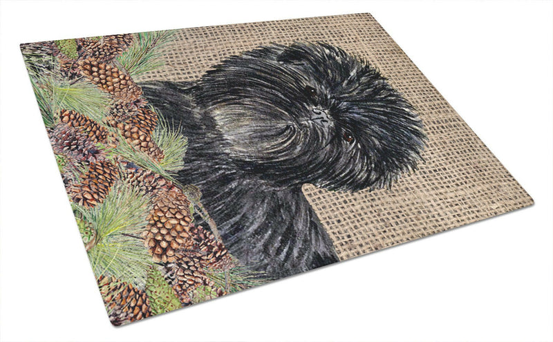 Affenpinscher Glass Cutting Board Large