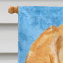 Golden Retriever in Summer Flowers House Flag 28x40 Porch Sleeve Pole Decorative Outside Yard Banner Artwork Wall Hanging, Polyester