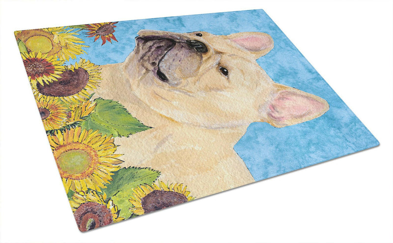 French Bulldog Glass Cutting Board Large