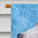 Jack Russell Terrier in Summer Flowers House Flag 28x40 Porch Sleeve Pole Decorative Outside Yard Banner Artwork Wall Hanging, Polyester